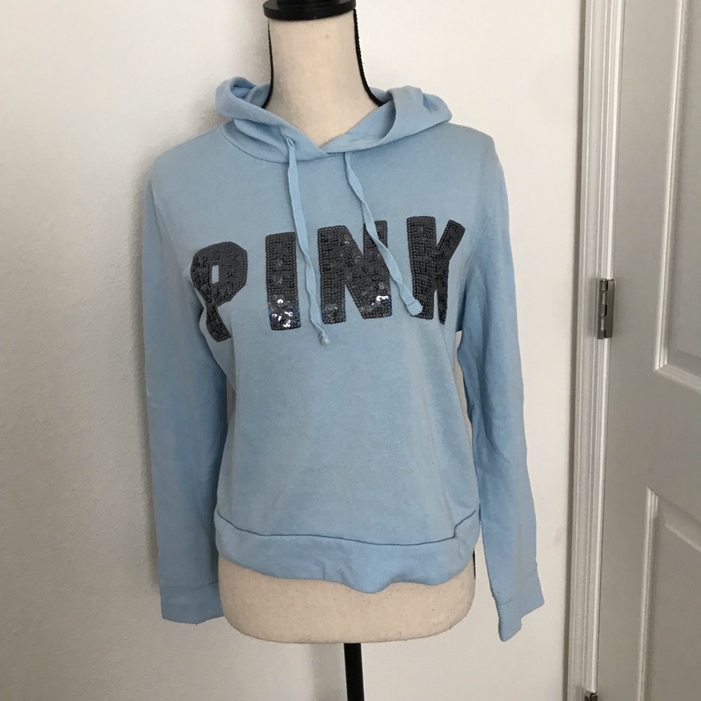 PINK VS Sequins Bling Perfect Pullover Hoodie | L